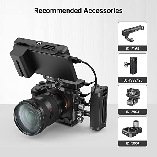 SmallRig Camera Half Cage for Sony Alpha 7R V/Alpha 7 IV/Alpha 7S III/Alpha 1/Alpha 7R IV - 3639,Black - Image 5