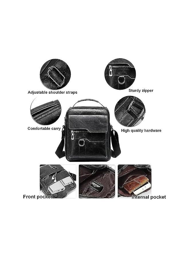 Jeep Buluo Crossbody Sling Bag, Jeep Buluo Body Chest Shoulder Bag for Men Women Casual Shoulder Backpack Bag, Waterproof Leather Chest Casual Daypack with Usb Charging Port for Travel Hiking - Image 2