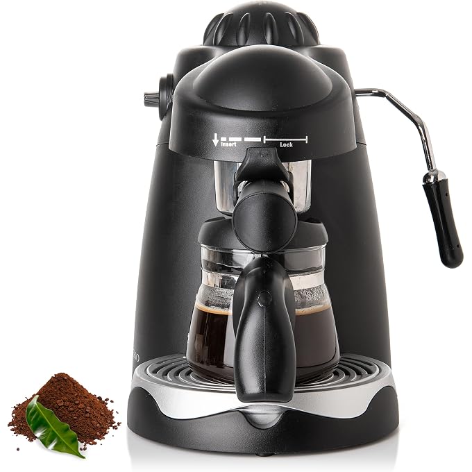 Mixpresso Espresso Maker, 3.5 Bar Espresso Machine With Milk Frother, 4 Cup Espresso/Cappuccino Maker, 800w Coffee Maker With Glass Carafe, Latte and Cappuccino Machine - Image 1