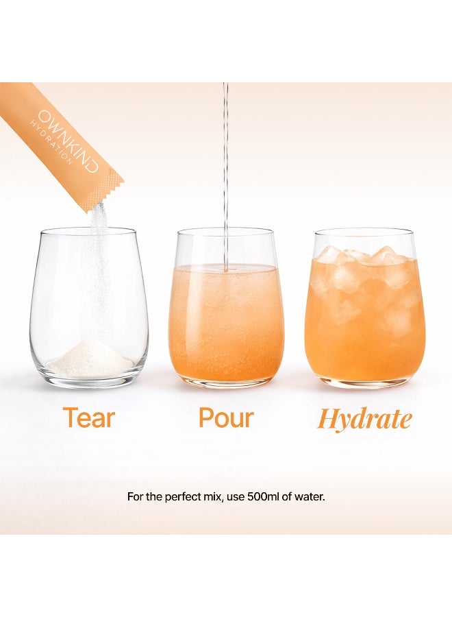 OWNKIND Electrolytes Powder Sachets - Peach & Mango | Zero Sugar, All 6 Electrolytes, Hydration Multiplier w/Essential Minerals, Vitamins, Immune & Metabolic Functions. Vegan, Sugar Free & Gluten Free - Image 5