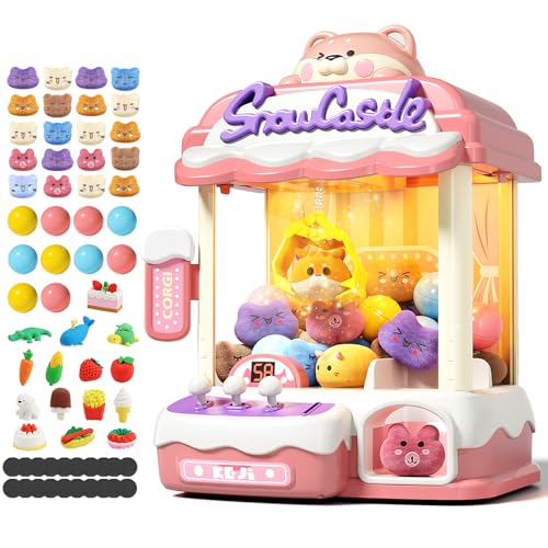 Jovow Claw Machine for Kids Mini Vending Machine with Music Prize Dispenser Toys for Girls and Boys Electronic Claw Game Machine for Party Birthdays Includes 45 Mini Toys Medium - Image 1