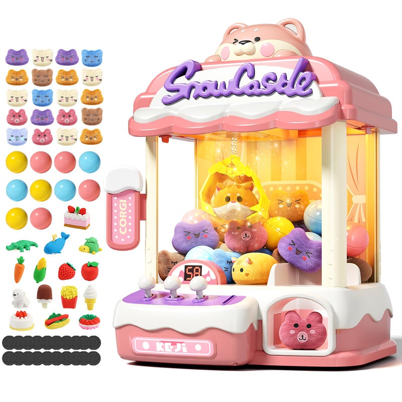 Jovow Claw Machine for Kids Mini Vending Machine with Music Prize Dispenser Toys for Girls and Boys Electronic Claw Game Machine for Party Birthdays Includes 45 Mini Toys Medium - Image 3