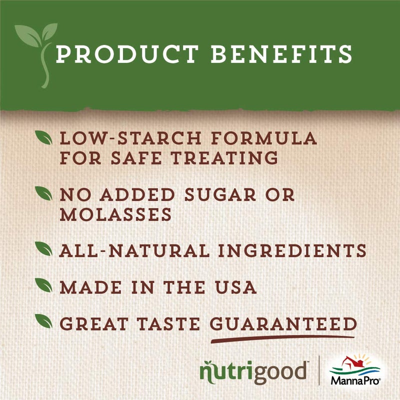 Manna Pro Nutrigood Low-Sugar Horse Treats - Apple Flavor, Healthy Natural Reward for Horses and Ponies, No Added Sugar, Made in USA, Low-Starch Equine Snacks, Supports Diets, 4 lb Bag - Image 5