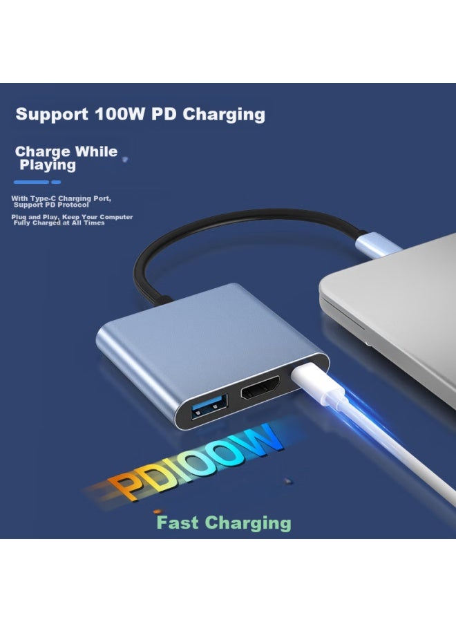 Ult-unite Type-c To Hdmi Expansion Dock, 4k Hd Adapter For Huawei, Apple Phones, Laptops, Pd100w Charger, Usb3.1 Hub, Three-in 0.15 Meters - Image 5
