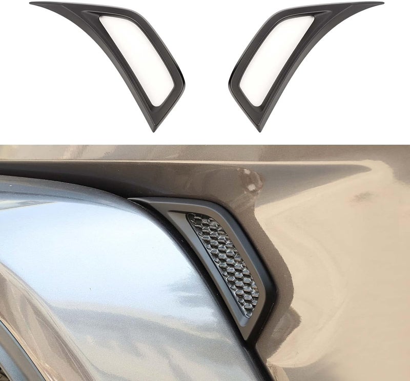Voodonala for Jeep JL ABS Carbon Fiber Side Air Conditioning Vent Outlet Decoration Trim for 2018-2022 Jeep Wrangler JL JLU Gladiator JT Matt Black - Image 1
