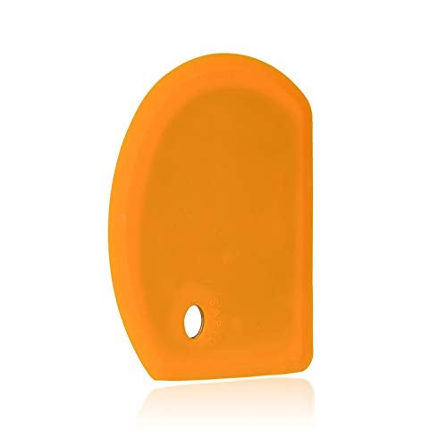 SAPID Sapid Flexible Curved Edge Silicone Bowl Scraper59843 Food Grade Dough Scraper for Baking Sourdough Bread Cake Bench Scrapers Multipurpose Kitchen Dish Scrapers Easy to Clean 1 Orange 