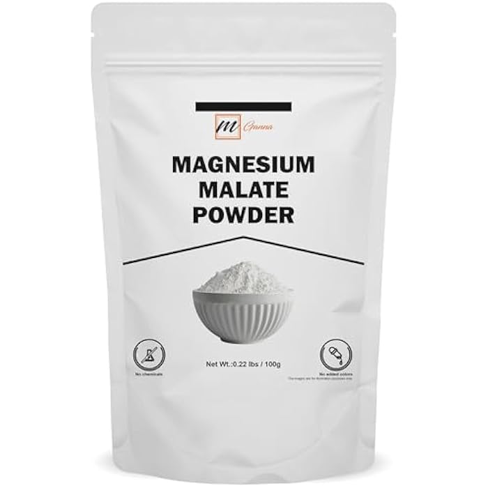 mGanna Magnesium Malate Powder | 100g / 0.22 lbs Fine Powder | Ideal for DIY & Formulation Use - Image 1