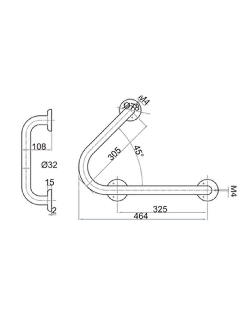 SBASE Stainless Grab Bar - Image 2