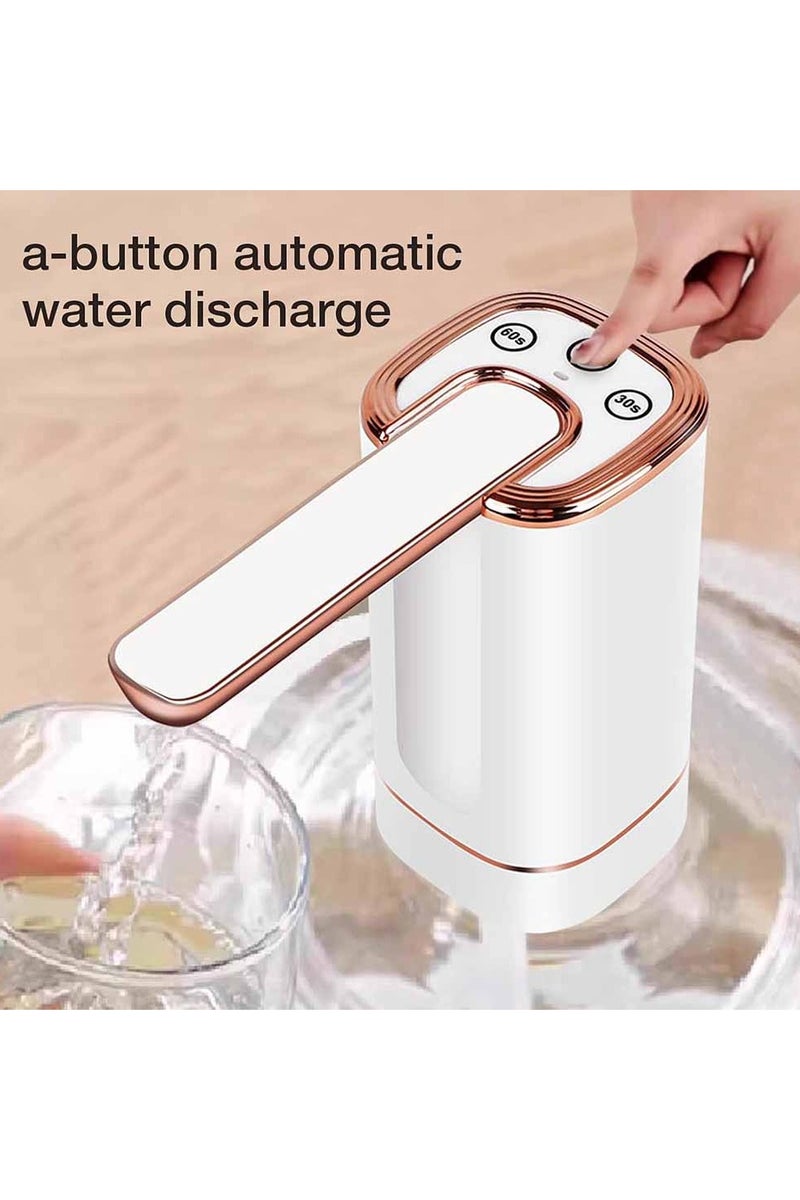 توبيز موزع مياه أوتوماتيكي توبيز M22 – قدرة 4 واط، جهد DC-5V، شحن Type-C، ثلاث وضعيات (40 ثانية، 80 ثانية، عادي)، تصميم أبيض أنيق بلمسات ذهبية - Image 2