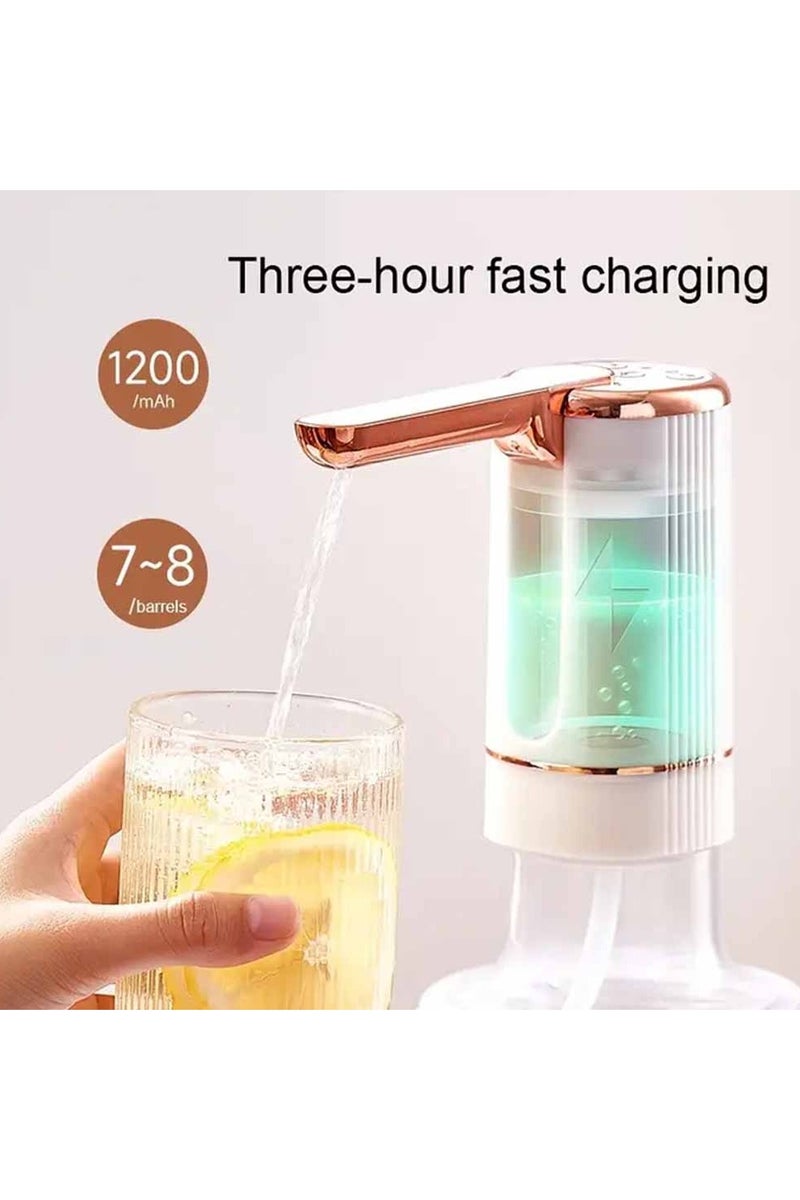 توبيز موزع مياه أوتوماتيكي توبيز M22 – قدرة 4 واط، جهد DC-5V، شحن Type-C، ثلاث وضعيات (40 ثانية، 80 ثانية، عادي)، تصميم أبيض أنيق بلمسات ذهبية - Image 3