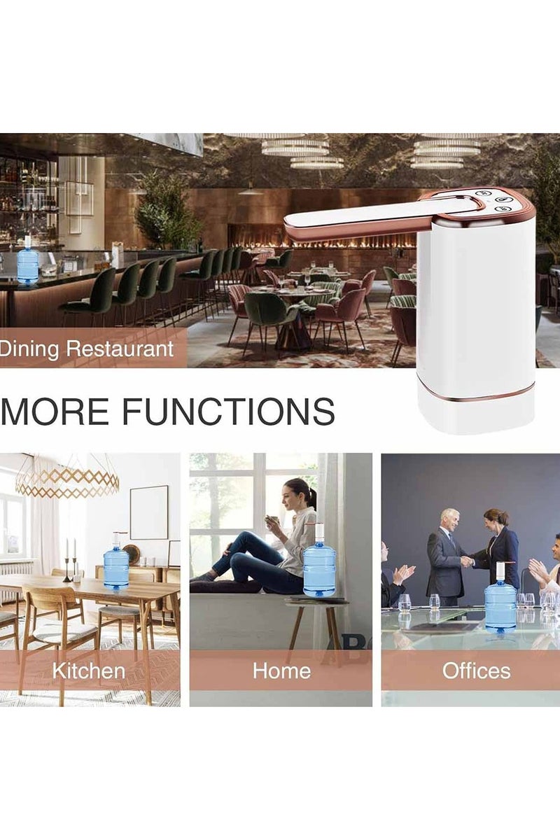 توبيز موزع مياه أوتوماتيكي توبيز M22 – قدرة 4 واط، جهد DC-5V، شحن Type-C، ثلاث وضعيات (40 ثانية، 80 ثانية، عادي)، تصميم أبيض أنيق بلمسات ذهبية - Image 4