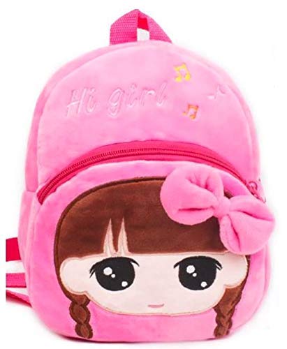 Black Hill Kids School Bag Soft Plush Backpack Cartoon Bags Mini Travel Bag for for Girls Boys Toddler Baby Elephant & Hi Girl - Image 3