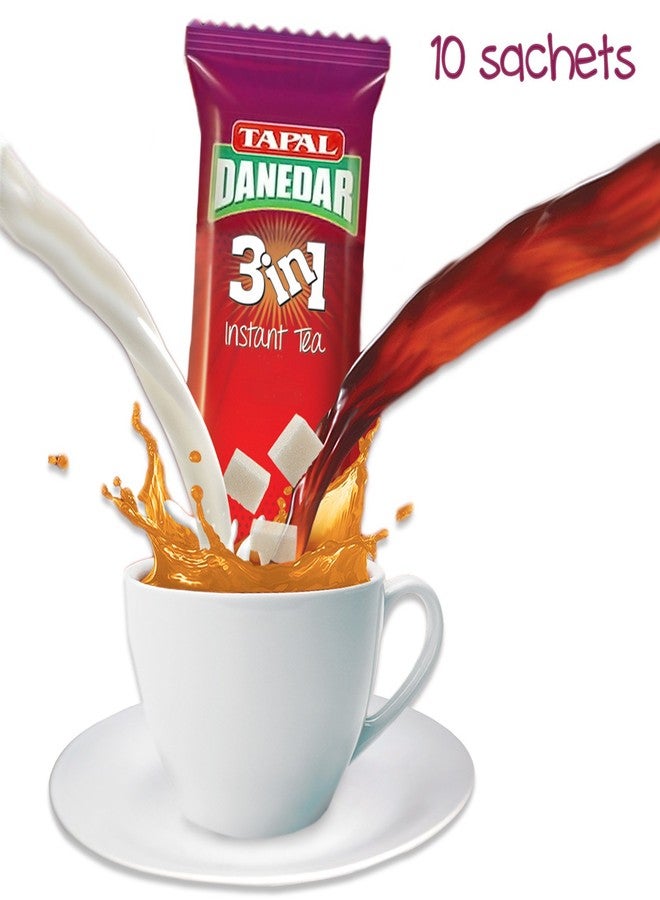 Tapal Danedar - Instant Tea 3in1 (10 Sachets) Elaichi (Cardamom) - Image 2