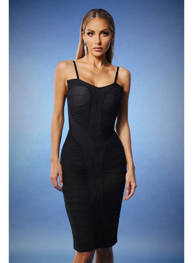 Bella Barnett  Iaka Bandage Sleeveless Midi Dress for Women | Best Price UAE