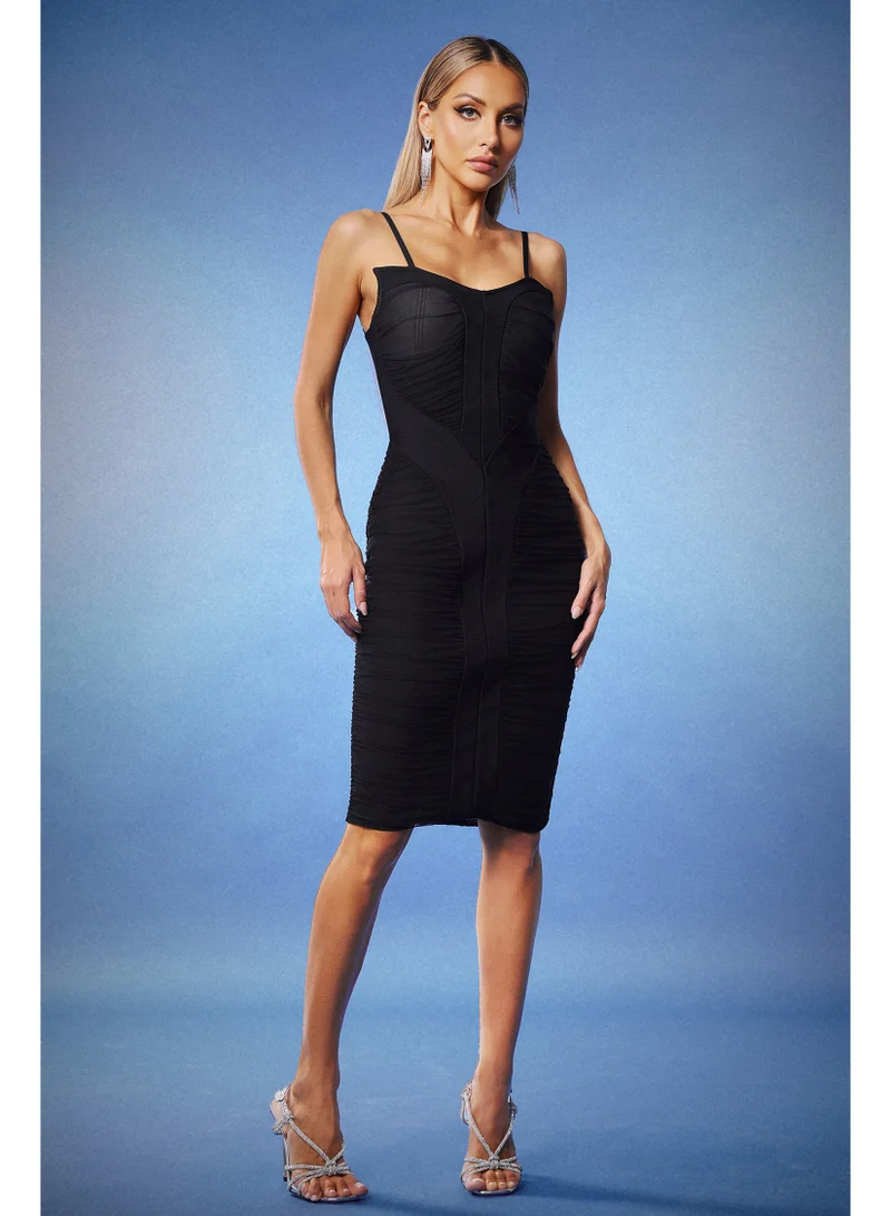 Bella Barnett  Iaka Bandage Sleeveless Midi Dress for Women | Best Price UAE