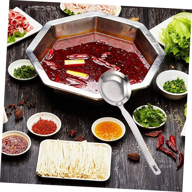 Stainless Steel Oil Strainer Colander With Hanging Handle For Kitchen Cooking Food Preparation - Image 4