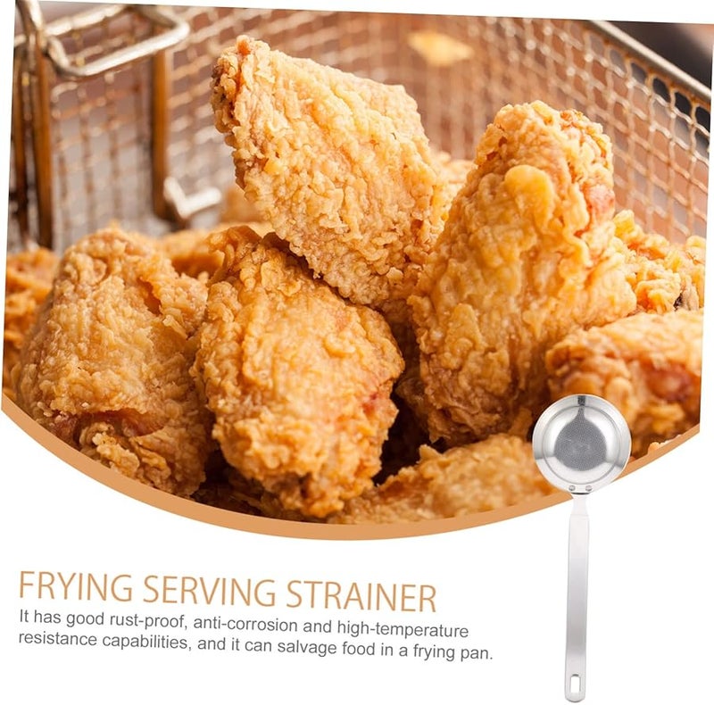 Stainless Steel Oil Strainer Colander With Hanging Handle For Kitchen Cooking Food Preparation - Image 5