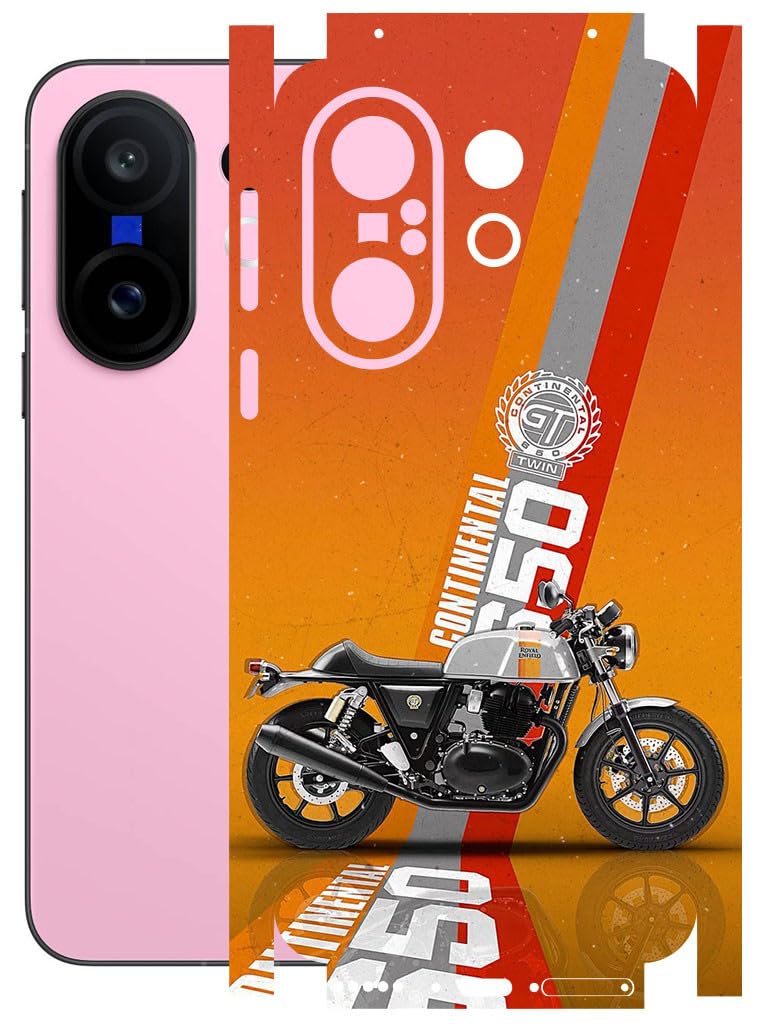 AtOdds Mobile Skin Sticker Wrap | Compatible for VIVO X200 FE (5G) | Scratchproof Matte Finish | Full Coverage for All Sides & Camera Protection (Bullet) - Image 1