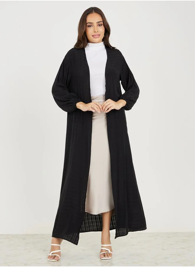 Styli Regular Fit Maxi Kimono with Volume Sleeves
