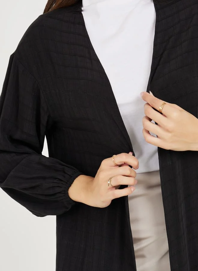 Styli Regular Fit Maxi Kimono with Volume Sleeves