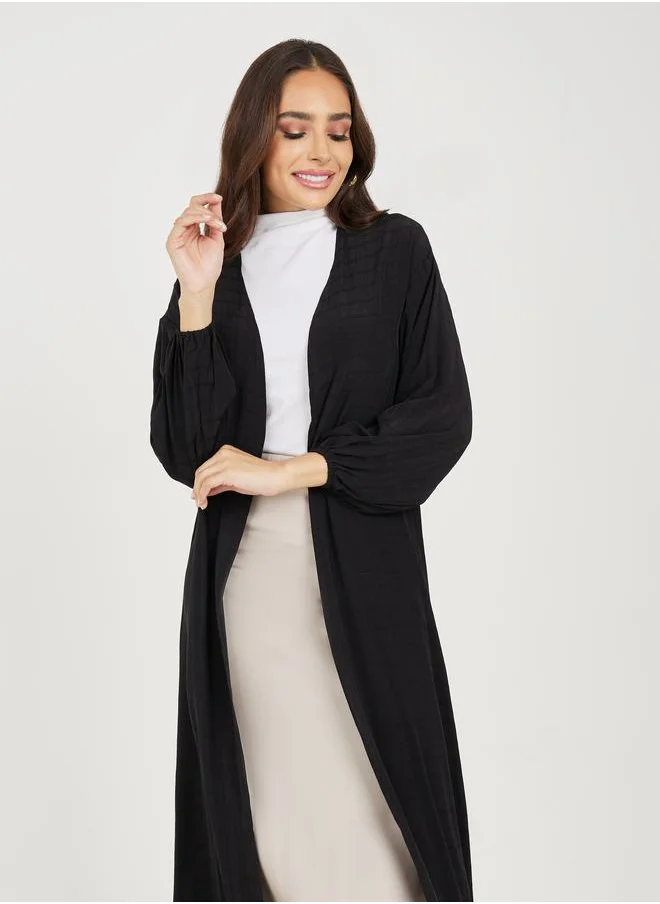 Styli Regular Fit Maxi Kimono with Volume Sleeves