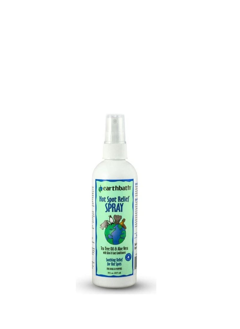 earthbath - Hot Spot Relief Spray Tea Tree Oil & Aloe Vera with Skin & Coat Conditioners for Dogs & Puppies 237 ml - Image 1