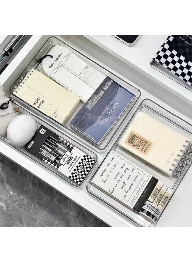 8-in-1 Clear Acrylic Drawer Organizer - Multi-Purpose Organizer - For Makeup, Office Supplies, Accessories, Cutlery, and Kitchen Utensils - Image 5