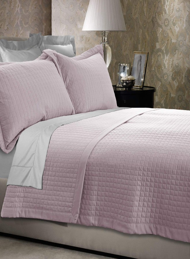 Blue Ridge Home Fashions Kathy Ireland Microfiber Coverlet with Sham Down Alternative Comforter, King, Lilac