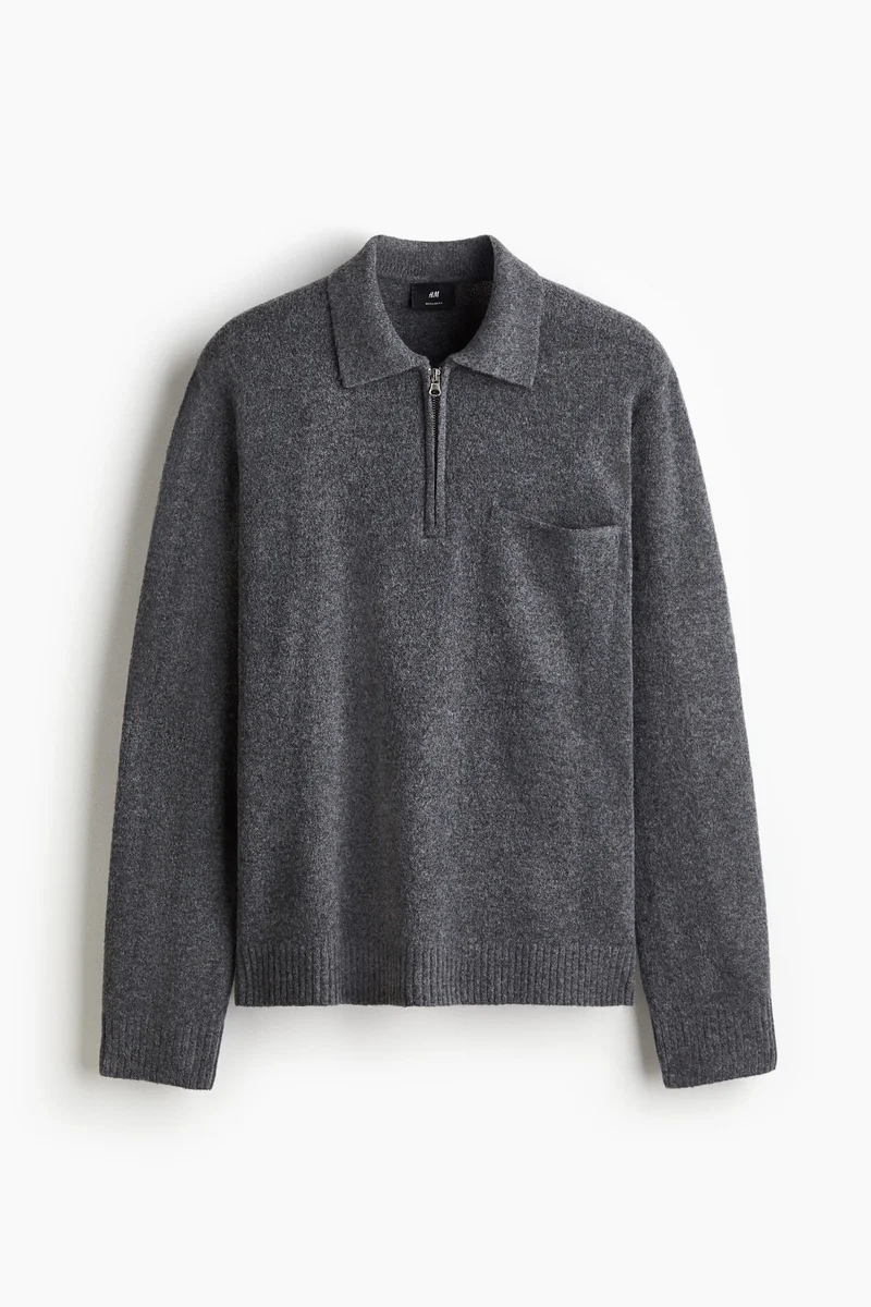 H&M Regular Fit Zip-top jumper
