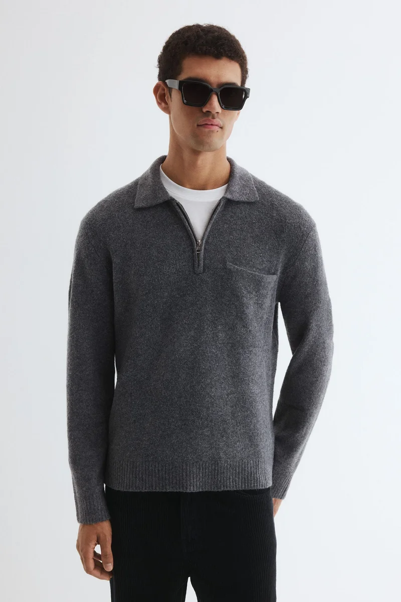 H&M Regular Fit Zip-top jumper
