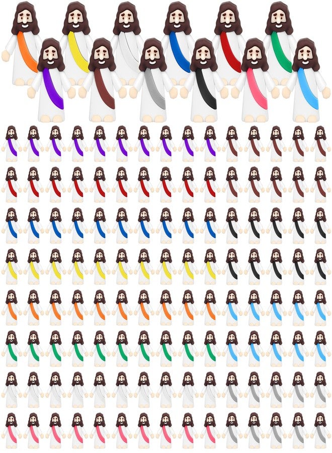 Draupnir 120PCS Little Jesus Figures Easter Mini Jesus Figurines in Bulk, Religious Jesus Figures Gift for Family Friends Coworker Easter Egg Stuffers(Rainbow) - Image 1