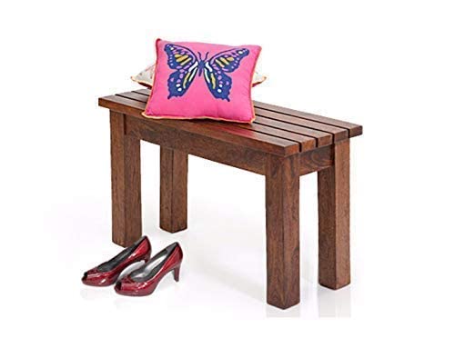 Timberlal Timberlal Solid Sheesham Wood Bench for Living Room 2 Seater Dining Bench 2 Seater Bench Wooden Bench Bench for Dining Table Bench Outdoor Bench Garden Bench Brown Finish 