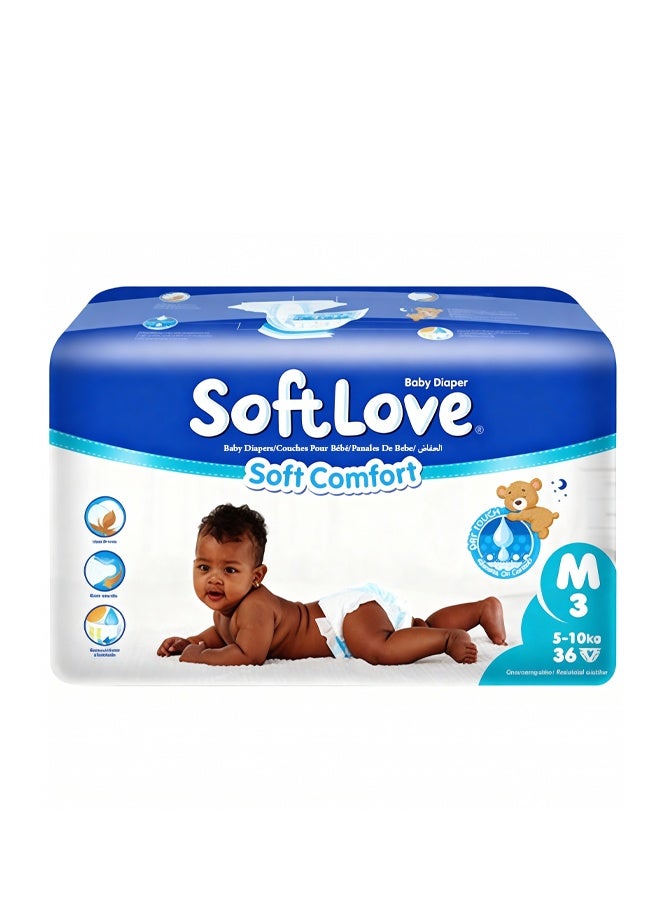 mysoftlove 5>10kg M Baby Diaper 36’s - Image 2