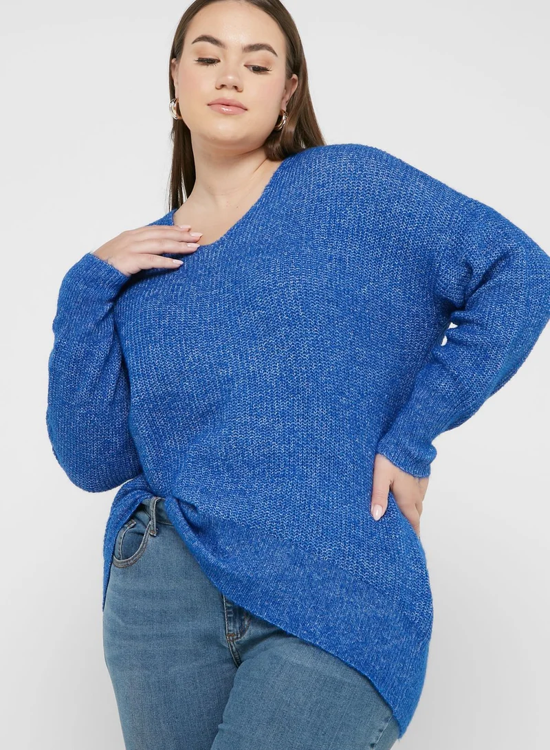 Vero Moda Curve V-Neck Knitted Sweater