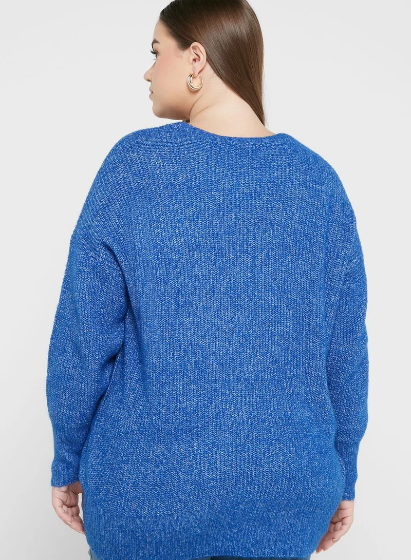 Vero Moda Curve V-Neck Knitted Sweater