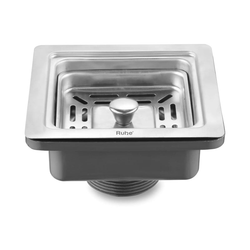Ruhe® Square Sink Coupling for Kitchen Sink (4.5 Inches) | Stainless Steel Kitchen Sink Coupling Drain Outlet and Connector | Rust-Free, Corrosion-Resistant | Silver - Image 5