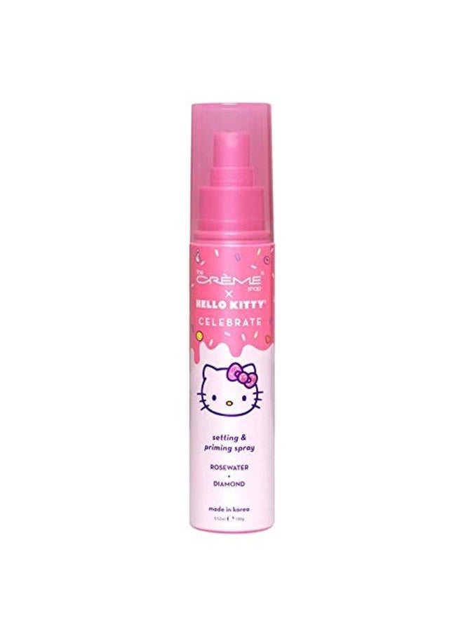 The Crème Shop - x Hello Kitty - Korean Skin Care Celebrate Priming & Setting Facial Spray (Rose Water & Diamond) - Hydration, For Makeup, Natural Essence - Image 1