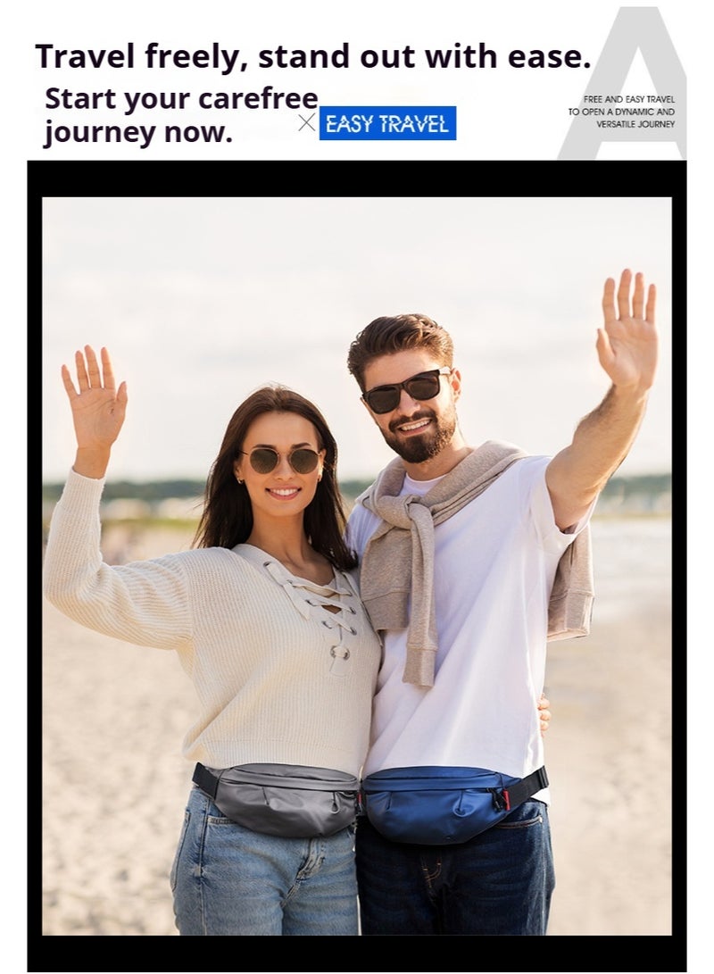 ويكسر حقيبة كتف رجالية، أزياء رياضية غير رسمية، حقيبة خصر للجري للجنسين، حقيبة كروس بودي بحزام قابل للتعديل، 36*13.5*4 سم - Image 3