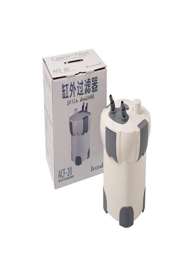 Jebao Canister External Aquarium Filter with Filtration Media (ACF-20, 198GPH) - Image 1