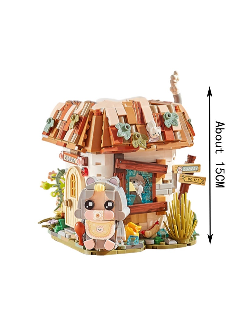 Loquat Pen Holder Storage Model Set Building Blocks Creative Diy Assembly Simulation Building Assembly Toys Children Adult Home Furnishings (House Shape) - Image 3