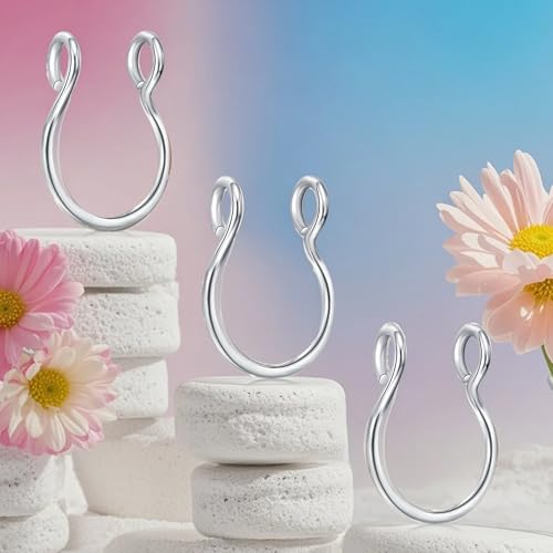 D.Bella Stainless Steel Hoop Earring, 20g Faux Septum Nose Ring, 8mm Non-Pierced Clip, Fashion Fake Piercing Jewelry for Women Men - Image 5
