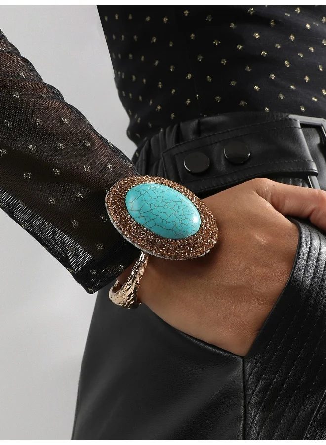 SOHI Santorini Crest Statement Artificial Bracelet Jewellery