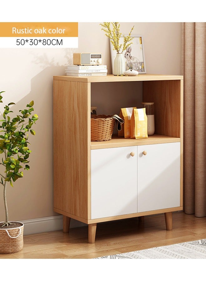 Tanwer Dining cabinet, living room wall cabinet, storage cabinet, home storage cabinet, retro floor standing small cabinet, tea water cabinet, 50*30*80 - Image 1