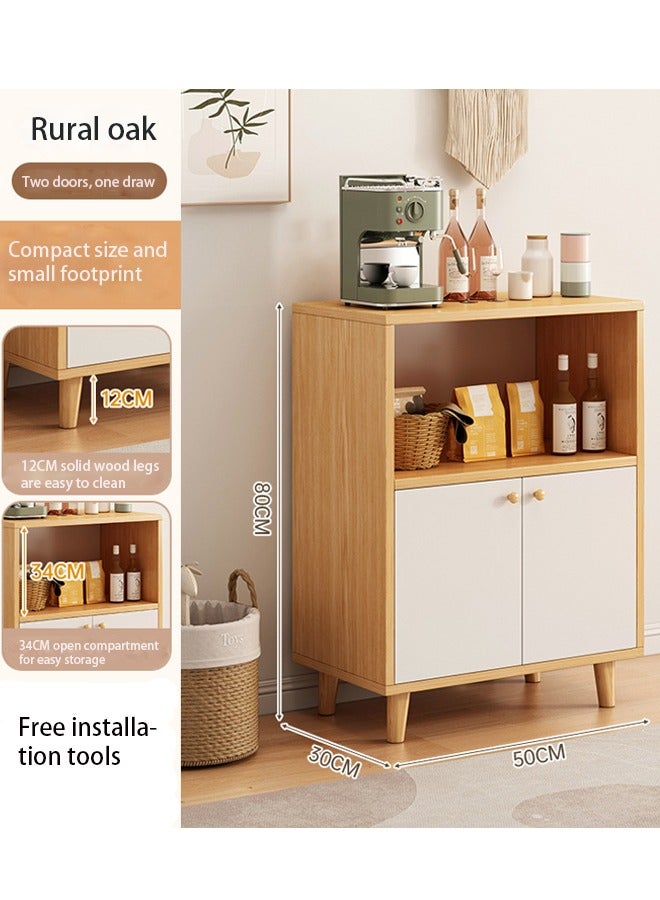 Tanwer Dining cabinet, living room wall cabinet, storage cabinet, home storage cabinet, retro floor standing small cabinet, tea water cabinet, 50*30*80 - Image 3