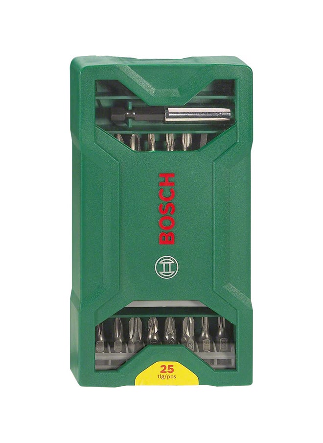 BOSCH Bosch Mini-X-Line Screwdriver Bit Set 25 Pieces, 24 Screwdriver Bits For Standard Screw Head Types In All Standard Sizes And Two Lengths – 25 And 50 Mm | Model: 2607019676  - Image 1