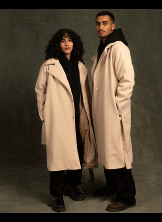 In Your Shoe Beige Oversized Coat