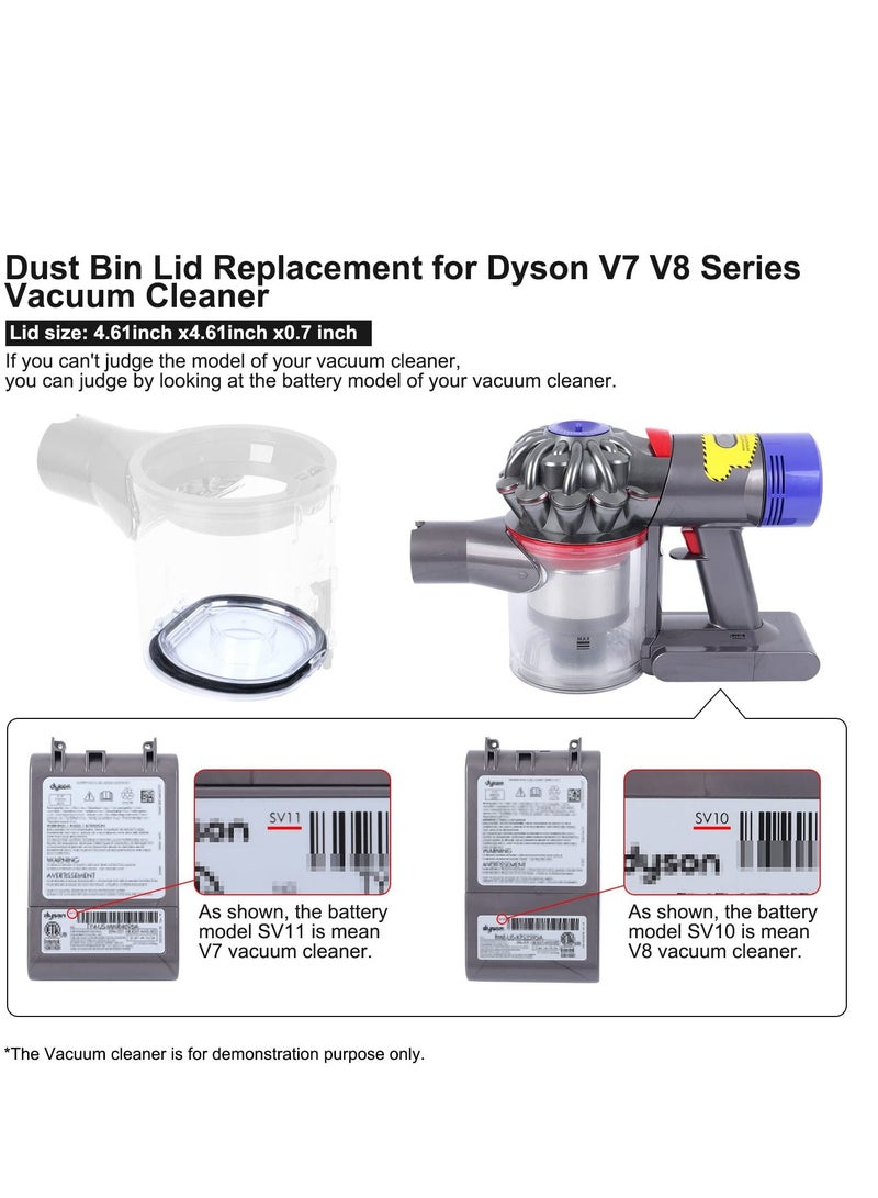 Excefore Dust Bin Lid, Compatible with Dyson Vacuum Cleaner V7 V8 Models Dust Bin Door, Dust Bucket Cover, Dust Box, Trash Bin Base Lid Replacement Parts - Image 4