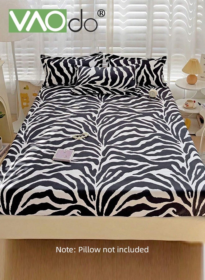 فاو دو شرشف عميق مُجهز، شرشف سرير مُجهز، شرشف سرير مُجهز خالي من التجاعيد والبهتان وقابل للغسل في الغسالة، شرشف سرير مُجهز لغرفة نوم الفنادق المنزلية 200*220 سم - Image 1