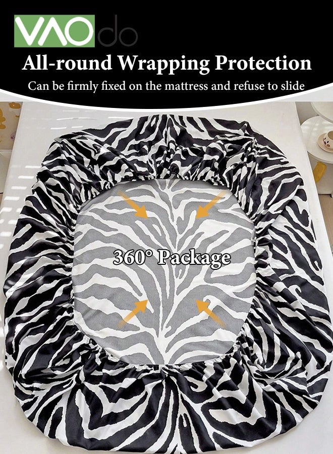 فاو دو شرشف عميق مُجهز، شرشف سرير مُجهز، شرشف سرير مُجهز خالي من التجاعيد والبهتان وقابل للغسل في الغسالة، شرشف سرير مُجهز لغرفة نوم الفنادق المنزلية 200*220 سم - Image 5