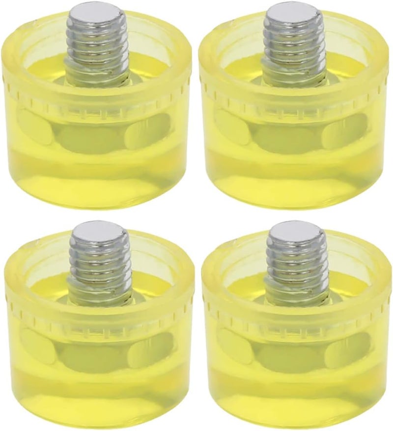 4pcs Rubber Mallet Heads Replacement Tips 25mm Shock-resistant Soft Striking Hammer Heads for Woodworking Flooring and Leather Crafts - Image 1